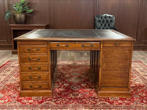 SALE! Antiek klassiek Engels bureau (partnerdesk) #410, Huis en Inrichting, Bureaus, Zo goed als nieuw, Bureau, Ophalen of Verzenden