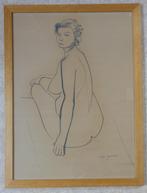 MAURICE VAN SAENE / RUGGELINGS NAAKT / ORIGINEEL / 103x77cm, Ophalen