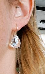 Swarovski oorhangers NIEUW, Hangers, Wit, Nieuw, Ophalen of Verzenden