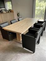 tafel 220x95 uitschuifbaar met 95cm en 6 zeteltjes, Fineer hout, Rectangulaire, Autres matériaux, 50 à 100 cm