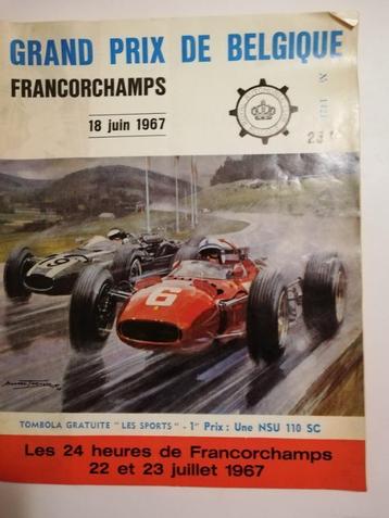 Programmaboekje Francorchamps 1967  beschikbaar voor biedingen