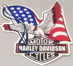 Harley Davidson USA vlag Adelaar metallic sticker #10, Envoi