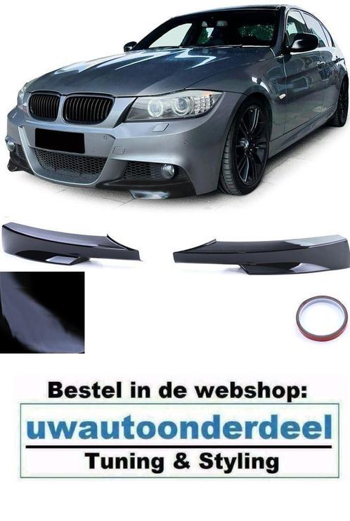 Splitters Hoeken Glans Zwart Voor Bmw 3 Serie E90 E91 LCI M, Auto diversen, Tuning en Styling, Verzenden