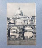Vintage kaart ansichtkaart Italië Rome 1950, Ophalen of Verzenden, 1940 tot 1960, Gelopen, Italië