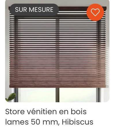 Houten jaloezieën van 50 mm dik. NEGEN. Kleur: Hibiscushout, Huis en Inrichting, Stoffering | Gordijnen en Lamellen, Zo goed als nieuw
