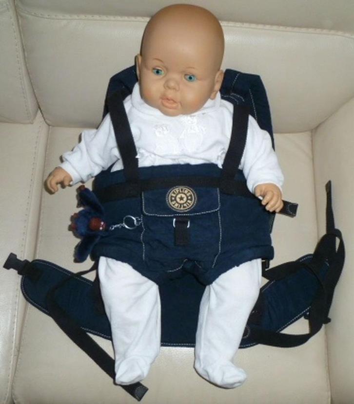 Kipling draagzak marine + monkey, Kinderen en Baby's, Babydragers en Draagdoeken, Gebruikt, Draagzak, Buik of Rug, Overige merken