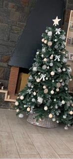 Dennenboom van 180 cm + decoratie, Ophalen, Gebruikt