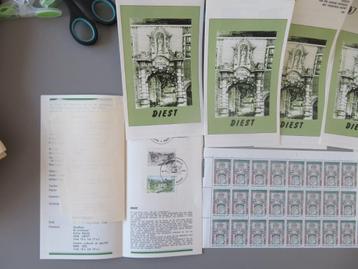 lot postzegels 1980 Diest Chiny sheet 30 x 5 fr 