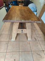 Mooie eiken tafel met 6 bijhorende stoelen, Huis en Inrichting, Ophalen, Gebruikt, Eikenhout