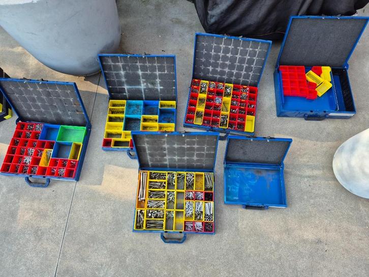 Sortimo boxen 6stuks, Doe-het-zelf en Bouw, Gereedschapskisten, Gebruikt, Gevuld, Ophalen