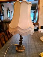 Vintage bronzen lamp + marmeren voet, Antiek en Kunst, Ophalen