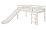 Lit mi-hauteur FLEXA CLASSIC blanchi & toboggan, Ophalen of Verzenden, Gebruikt, Halfhoogslaper