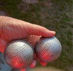 EEN PAAR JB PETANQUEBALLEN GOEDGEKEURD VOOR WEDSTRIJDEN, Sport en Fitness, Bowlen, Ophalen, Zo goed als nieuw