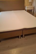 Boxspring 1,60 op 2m, Huis en Inrichting, Slaapkamer | Boxsprings, Ophalen, Gebruikt, Bruin, Tweepersoons