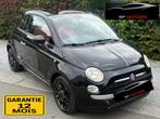 🇮🇹🇮🇹IAT 500 CABRIOLET /1.2 ESSENCE/CUIR/CLIM/GARANTIE, Auto's, Fiat, Voorwielaandrijving, 4 cilinders, Zwart, Leder
