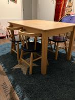 Houten kindertafel met 4 stoelen, Kinderen en Baby's, Ophalen, Gebruikt, Tafel(s) en Stoel(en)