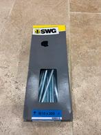 25 bouten M10 x 200 swg, verzinkt staal, DIN 603 met moer, Ophalen of Verzenden, Nieuw