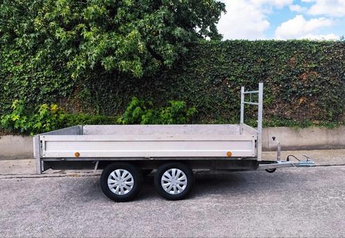 Plateau dubbelas 750kg 158x310cm, Auto diversen, Aanhangers en Bagagewagens, Gebruikt, Ophalen