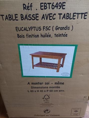 Table basse - bois eucalyptus FSC
