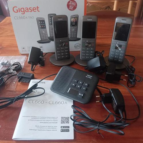 Téléphone Gigaset CL660A Trio, Telecommunicatie, Vaste telefoons | Handsets en Draadloos, Gebruikt, 3 handsets, Ophalen of Verzenden