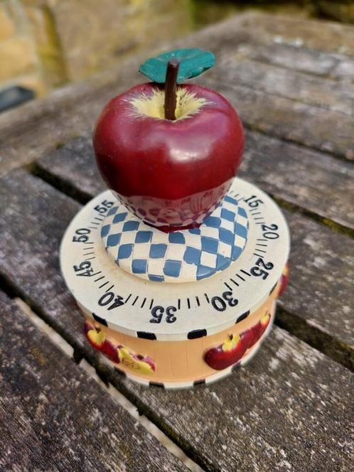 Minuterie de cuisine en forme de gâteau aux pommes, Maison & Meubles, Sonnettes, Comme neuf, Enlèvement ou Envoi