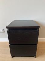 IKEA MALM ladekast met 2 laden, zwartbruin, 40x48x55 cm, Ophalen, Minder dan 50 cm, 1 of 2 laden, Zo goed als nieuw
