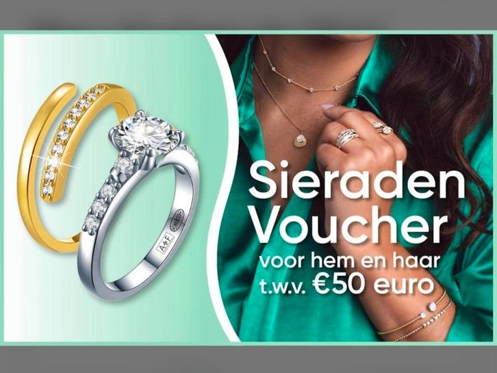 Bon d'achat de 50 € pour des bijoux chez Di Lusso, Tickets & Billets, Réductions & Chèques cadeaux, Bon VVV, Bon de réduction