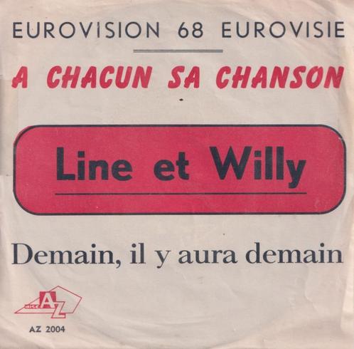 Line et Willy – A chacun sa chanson / Demain, il y aura dema, Cd's en Dvd's, Vinyl Singles, Gebruikt, Single, Pop, 7 inch, Ophalen of Verzenden
