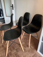 4 eetkamer stoelen, Maison & Meubles, Chaises, Comme neuf, Quatre, Noir, Bois