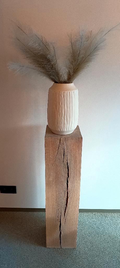 Sokkel van 1 meter in massief eikenhout 2/2, Huis en Inrichting, Woonaccessoires | Zuilen en Pilaren, Nieuw, Ophalen