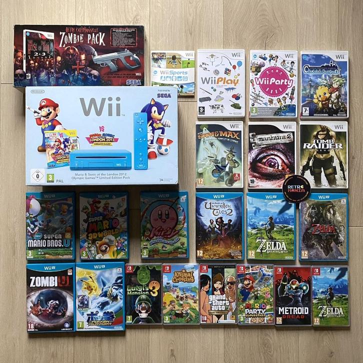 Nintendo Wii Mario & Sonic London 2012 console + spelletjes, Games en Spelcomputers, Games | Nintendo Wii, Zo goed als nieuw, Ophalen of Verzenden