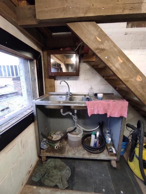 evier inox, Doe-het-zelf en Bouw, Sanitair, Gebruikt, Ophalen
