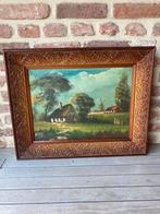 Schilderij ‘Boerderij’ in antieke kader, Ophalen, Zo goed als nieuw