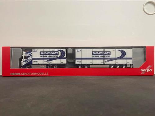 Herpa Scania CS MALMBERGS Zwedencombi 1/87, Hobby en Vrije tijd, Modelauto's | 1:87, Zo goed als nieuw, Bus of Vrachtwagen, Herpa
