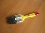 Geel rode verfborstel kwast penseel met zwarte haren Fixet, Doe-het-zelf en Bouw, Schildersmaterialen, Ophalen of Verzenden, Kwast