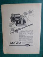Ford Anglia - publicité papier - 1950, Enlèvement ou Envoi, Utilisé, Autres types