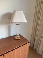 Tafellamp met glas en koper, Enlèvement, Comme neuf, Verre