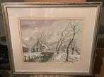 Aquarel schilderij - Nand Depondt - winterlandschap, Ophalen