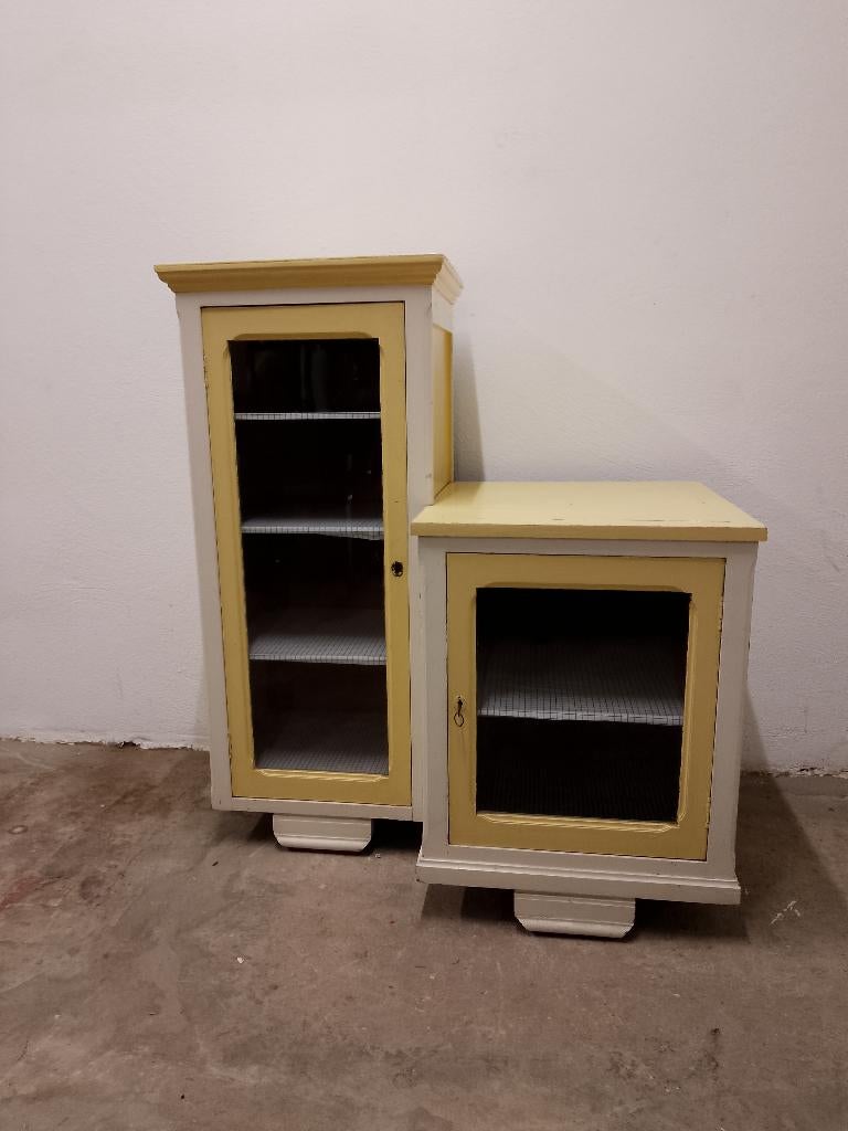 Zeer mooie oude Vlaamse bakkersvitrine jaren ‘50, Maison & Meubles, Armoires | Vitrines, Comme neuf, 100 à 150 cm, 100 à 150 cm