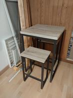 bartafeltje met 2 krukken, Ophalen, Nieuw, 90 cm of meer, Metaal