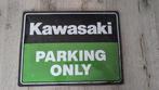 Kawasaki metalen bord 'parking only', Ophalen, Zo goed als nieuw
