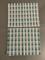 Lot de 2 sets de table en tissu (blanc et vert), Enlèvement, Utilisé, Blanc, Set de table
