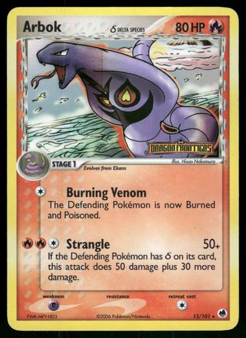Arbok δ 13/101 - Dragon Frontiers (Reverse Holo) (EX) beschikbaar voor biedingen