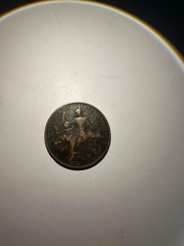 Zeldzame Franse herdenkingspenning 1914, Postzegels en Munten, Penningen en Medailles, Ophalen