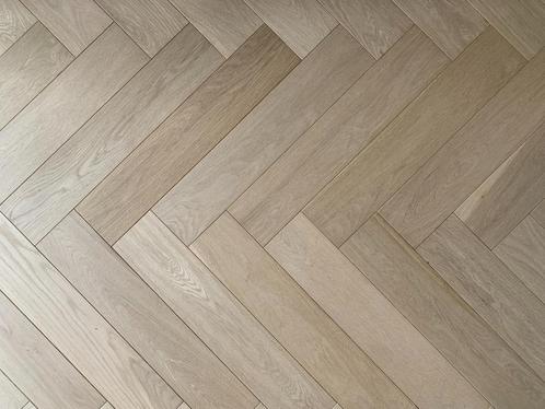 Visgraat parket eik geolied blank 16m2, Doe-het-zelf en Bouw, Vloerdelen en Plavuizen, Nieuw, Parket, Hout, 50 tot 150 cm, 10 tot 30 cm