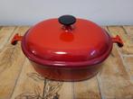 LE CREUSET 25 la mama vintage gietijzeren braadpan, Huis en Inrichting, Keuken | Potten en Pannen, Ophalen of Verzenden, Gebruikt