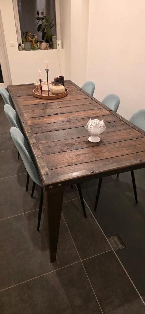 eettafel (design, loft, industrieel), Huis en Inrichting, Tafels | Eettafels, Ophalen