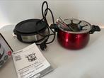 Elektrische Fondueset Silvercrest rode pot, Ophalen of Verzenden, Zo goed als nieuw, Fondueset