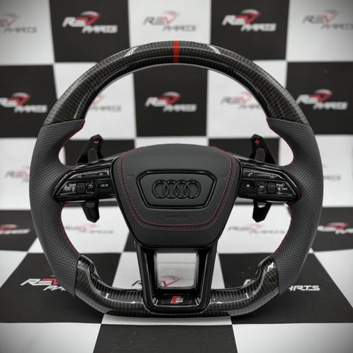 Audi stuur compleet carbon rood leer S RS C8, Auto-onderdelen, Besturing, Audi, Nieuw, Ophalen of Verzenden