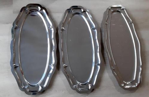 Zilverkleurige plateaus (3 stuks), Huis en Inrichting, Keuken | Servies, Ophalen of Verzenden